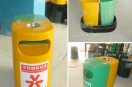 分类玻璃钢垃圾桶，大受深圳沙井实验学校用户欢迎