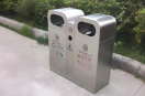 定制戶外方形兩分類不銹鋼垃圾箱城市文明的精致注腳