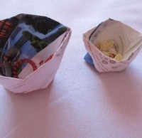 怎么折纸垃圾桶，手工折纸垃圾桶