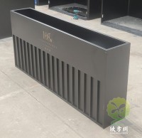 户外长方形黑色喷塑不锈钢花箱