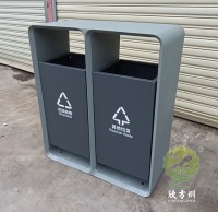 市政道路喷塑不锈钢分类垃圾箱