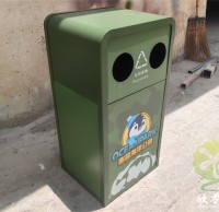 南昌海洋公园海洋主题UV打印不锈钢垃圾桶定制案例